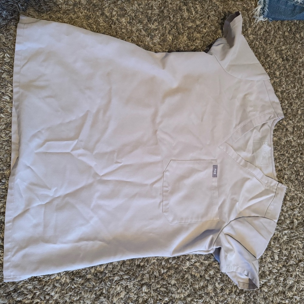 Light Tan Scrub Top